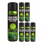 AutoTek Truck Bed Liner Black Aerosol Spray Paint 500ml x6