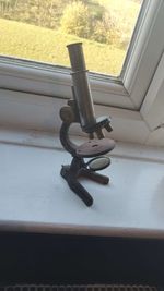 Vintage Microscope Metal Early 20th Centry Antique Microscope