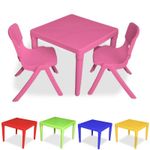 Kids Plastic Table and Chair Set  Activity Table for Learning  Eating & Drawing