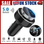 Bluetooth 5.0 Wireless Car FM Transmitter MP3 Charger USB Car Cigarette Lighter*