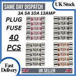 40x Mixed Fuses Ceramic Domestic Electric Fuses Plug Household Cartridge Fuse UK