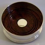 ENGLISH STERLING SILVER WINE BOTTLE COASTER 2000 BARWARE 97g