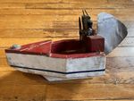 VINTAGE Hand Crafted Wooden Boat Sherry D Red MCM Bespoke Folk Art OOAK