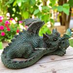 Butterfly Rest Dragon Sleeping Garden Ornament Figurine Lawn Patio Nemesis Now