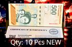 10 x   VENEZUELA 500 DIGITALES New 2025 New Notes 500 Million Bolívares W/COA,