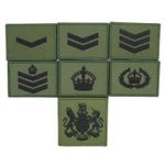 COMMANDO STYLE CDO RANK PATCHES OLIVE/BLACK HOOK & LOOP PATCH BADGE
