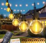 30M LED Garden Outdoor Festoon String Light Mains Powered With G40 Bulb Lighting