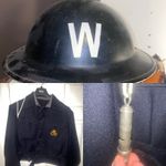 Original WW2 British ARP Warden CD Home Front Uniform - Helmet,  Jacket, Whistle