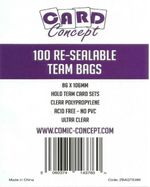 Card Concept Re-Sealable Team Bags - TCG & Toploader Bags - 1 Pack (100 Sleeves)