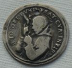 Post Medieval Rome Silver Touch Piece /Medal St John of God 23mm holed