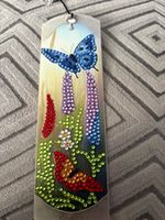 Diamond Art Butterfly Plastic Bookmark with tassel Completed