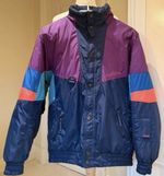 Women’s Nevica SF11 Ski Jacket/Coat/Anorak 34”/UK8 80’s Navy/Bright Colour Block