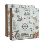 Slip in Photo Album with Memo writing Area Holds 6x4'' 200 Photos - Pack of 2