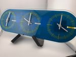 Rare Vintage Triple-zone World Time Alarm Clock – 1970s Swiss Design
