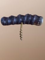 Horn Handle Corkscrew Antique, Length Handle 15cm Brass Corkscrew L7cm Solid