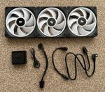 Corsair - iCUE LINK QX120 Black, 120mm RGB Fan (x3) & Link Hub