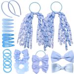Gingham Check School Hair Accessories Set for Girl Great for School Uniform