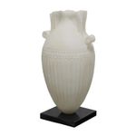 Sculptural Vessel Embossed Desk Ornament Carved for Mantel, Entryway, Collectors