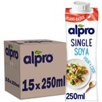 15 x 250ml Alpro Single Soya Alternative to Cream Pour and Cook Plant-Based
