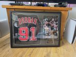 Dennis Rodman Signed NBA Chicago Bulls Jersey Framed Beckett COA Rare