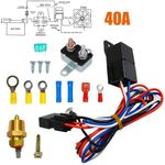 12V 40A Electric Fan Thermostat Relay Switch Kit 185 On 175 Off 3/8" NPT Sensor