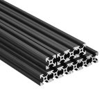 10 Pcs V Slot 2020 Aluminum Extrusion 700mm 27 Inch Length Anodized Rail Black