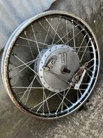 Royal Enfield front Wheel. Full Width Hub, Twin Leading Shoe Brake Plate. Used