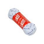 Skate Laces, WHITE LACE with Blue/Black Fleck Ice Hockey Roller Skate Boot Laces