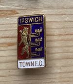 OLD ORIGINAL 1970S IPSWICH TOWN F.C RECTANGULAR BADGE Maker Coffer London 