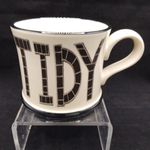 Moorland Pottery Earthenware Cymru Ware Mug  'Tidy' Black, New-Seconds