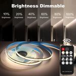 1m~10m COB LED Strip Flexible Tape Lights Decoration With RF Remote Dimmable Kit
