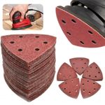 50pcs Sanding Sheets Hook and Loop Mouse Sanding Pads Sander Paper Triangle Disc