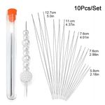 10pcs Big Eye Beading Needles Threading Tool Set for Bracelet Jewelry DIY 2 Size