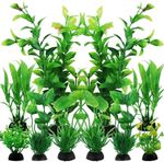 10-Piece Artificial Aquarium Plant Set - Green Fish Tank Decor for SafetyView So