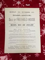 Antique NOCK AND JOSELAND AUCTION POSTER FOR Darlaston 1901