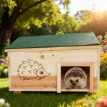 Versatile Hedgehog House Nest Box Robust Animal Habitat House w/Removable Roof