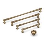 Antique Brass Cabinet Handles & Knob Dark Gold Cupboard Drawer Door Pull Kitchen