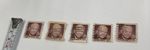 President Eisenhower Five (5) USA 8 Cent Postage Stamp - Purple Rare Antique