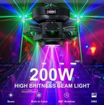 200W RGBW 4-IN-1 Arms Rotate Laser Light DJ Stage Effect Party Club Disco light