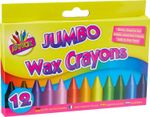 Artbox 12 jumbo size wax crayons set of 12 12 count (Pack 1), Multicolour 