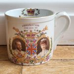 ANTIQUE LATE FOLEY SHELLEY KING GEORGE V CERAMIC 1911 CORONATION MUG CUP