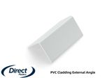 PVC Cladding External Angles White Satin 2440mm Long- Available in -1", 1.5", 2"