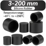 End Cap Black Silicone Rubber Blanking Stopper Cover for Pipe Tube Pole Rod Hose