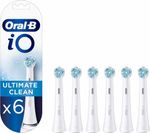 Oral-B iO Ultimate Clean Electric Replacement Toothbrush Heads White Pack of 6