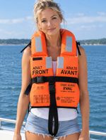 EVAL Avant Olympia 150N Foam SOLAS Life Jacket with Crotch Strap, Adult 40 KG+