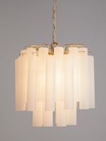 John Lewis Helix Chandelier Ceiling Light - White/Gold (Missing Items/Worn)