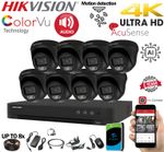 8MP 4K ColorVu Audio CCTV System Hikvision Night Vision AcuSense 4CH 8CH DVR Kit