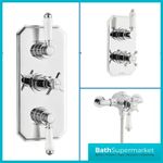 Traditional Dual Control Thermostatic Concealed-Exposed Shower Mixer Valve WRAS