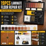 19pcs Laminate Floor Repair Kit Worktop Furniture Wax System for Chips Scratches