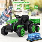 Kids 24V Ride On Tractor with Music Green